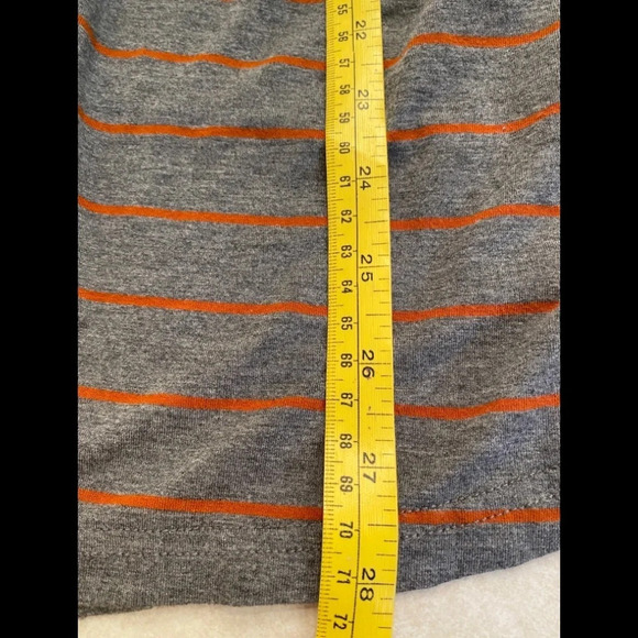 Matilda Jane Windsong Gray and Orange Stripe Tunic Top Sz M - Picture 7 of 8